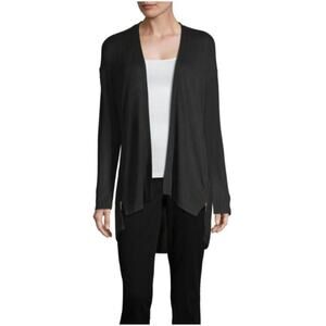 WORTHINGTON | Side Exposed Zip | Black | Open Front Cardigan Sweater | Size XL